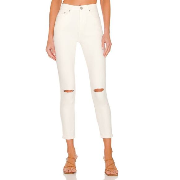 superdown Mandy Slit Knee Jean in Off White NWT Size 24 - Picture 1 of 3